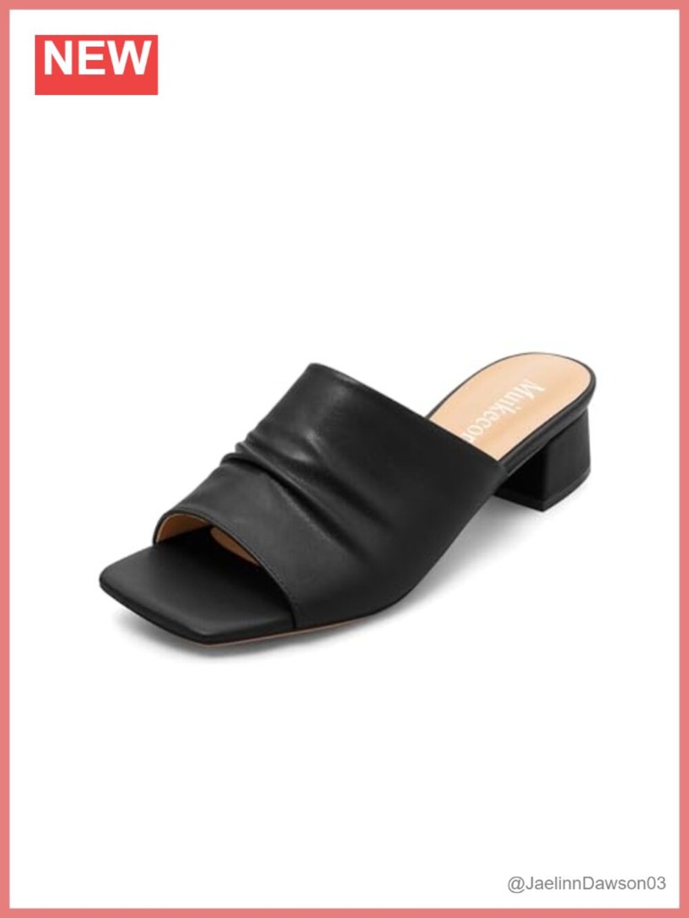 Chunky Block Heels Sandals, Square Open Toe, Backless Slip On, Party Heels